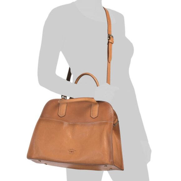 CAVALCANTI Made In Italy Leather Top Handle Belted Satchel - Picture 4 of 5